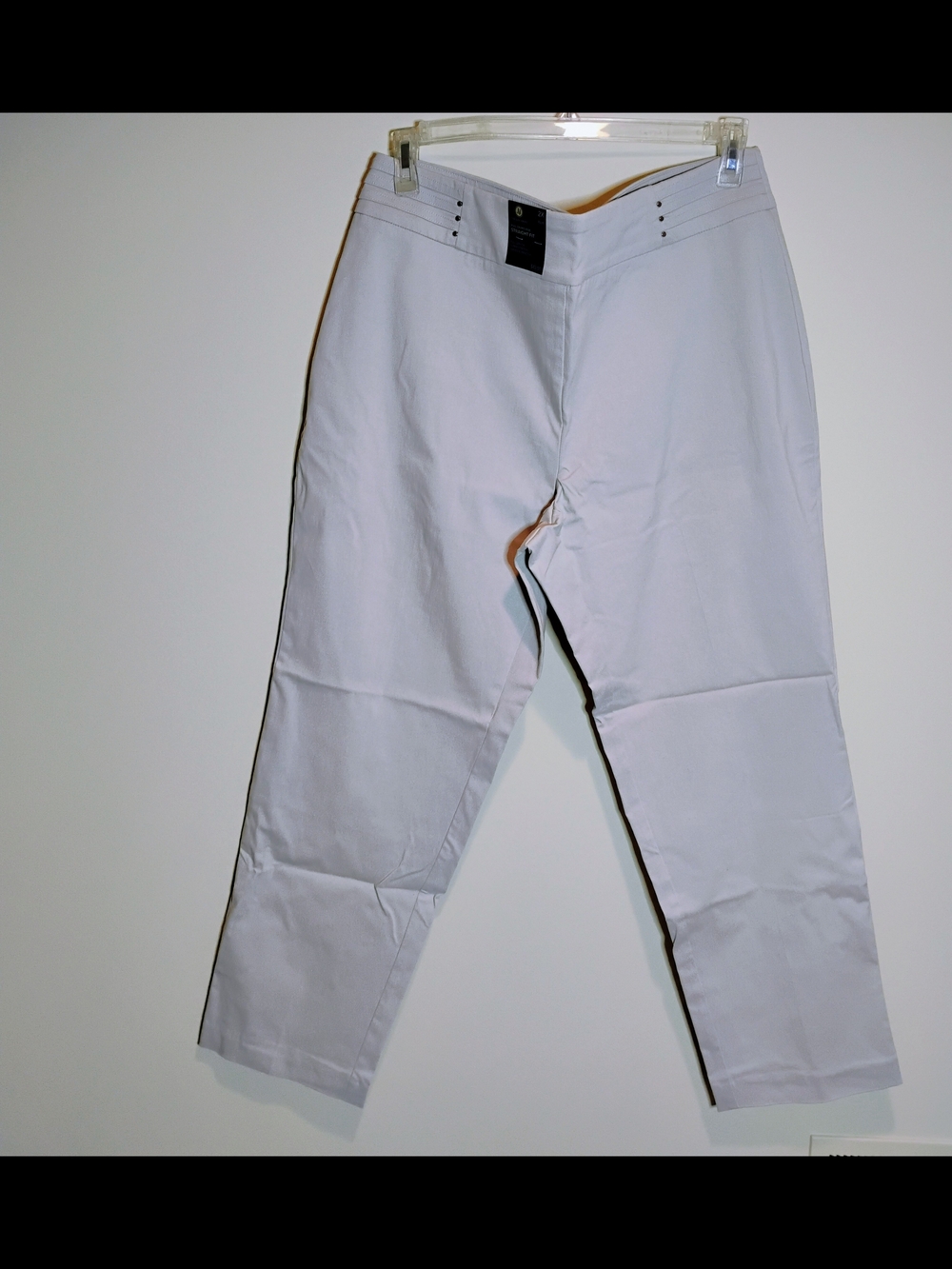 JM Collection Women's Pull-on Stretch Pant Beige 1X Or 2X Inseam 31"